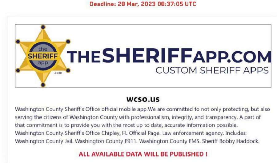 Washington County Sheriff's Office Hit by LockBit Ransomware